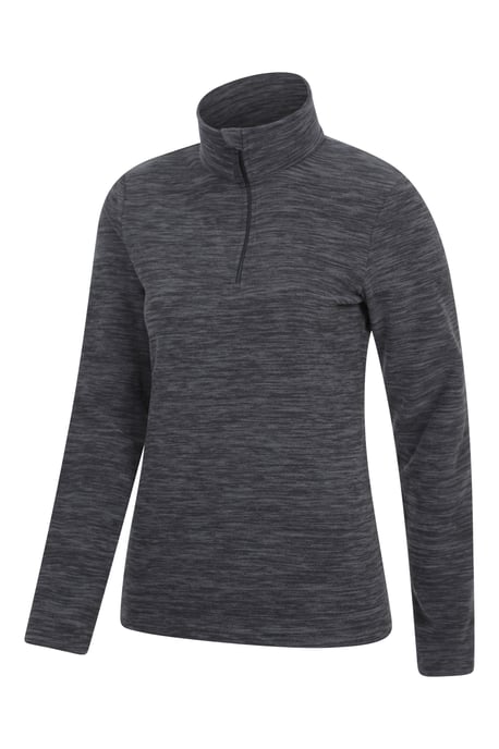 'Snowdon' Women's Fleece Top Half Zip Breathable Quick Dry Sweater Black - Image 4