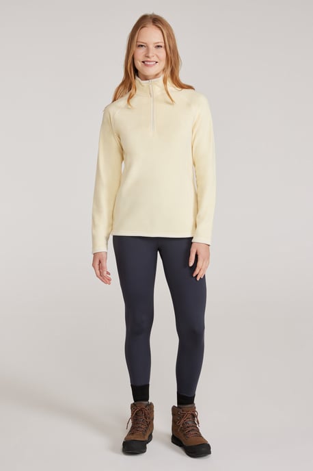 'Montana' Women's Microfleece Jacket Half Zip Breathable Quick Dry Sweater Yellow - Image 2