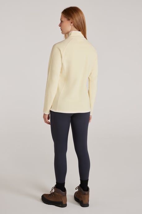 'Montana' Women's Microfleece Jacket Half Zip Breathable Quick Dry Sweater Yellow - Image 4