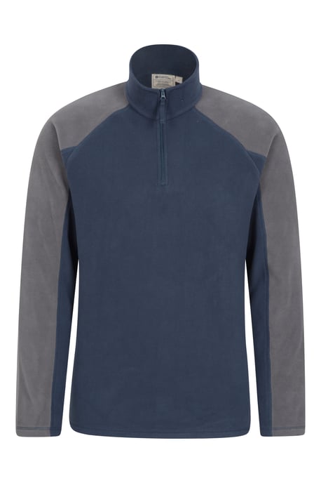 'Ashbourne' Men's Fleece Jacket Half Zip Mid Layer Sweater Dark Blue - Image 5