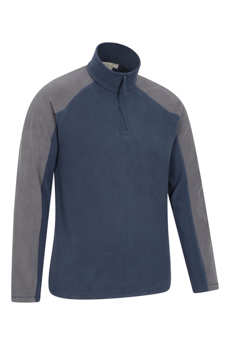 'Ashbourne' Men's Fleece Jacket Half Zip Mid Layer Sweater Dark Blue - Image 6