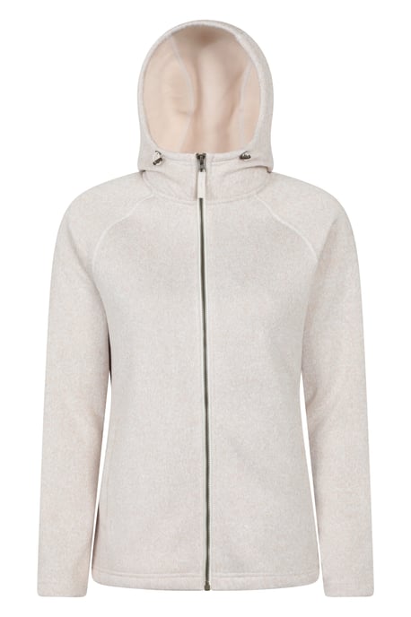 'Nevis Women's Fleece Jacket with Pockets Full Zip Base Layer Beige - Image 1