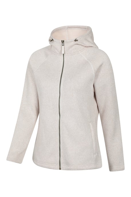 'Nevis Women's Fleece Jacket with Pockets Full Zip Base Layer Beige - Image 4