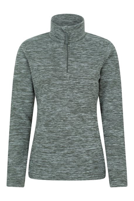 'Snowdon' Women's Fleece Top Half Zip Breathable Quick Dry Sweater Khaki - Image 2