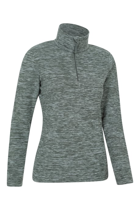 'Snowdon' Women's Fleece Top Half Zip Breathable Quick Dry Sweater Khaki - Image 3