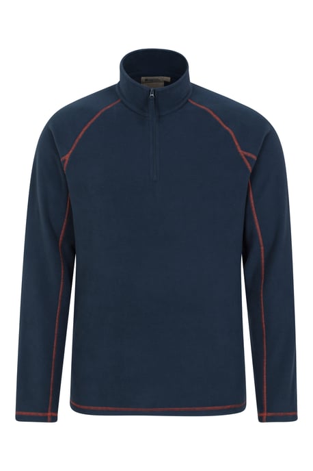 'Ashbourne' Men's Fleece Jacket Half Zip Mid Layer Sweater Navy - Image 5