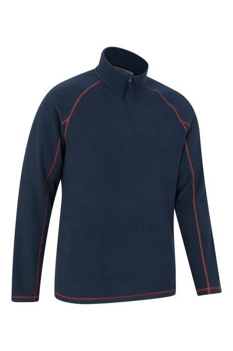 'Ashbourne' Men's Fleece Jacket Half Zip Mid Layer Sweater Navy - Image 6
