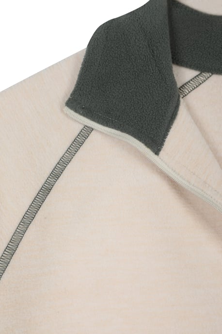 'Montana' Women's Microfleece Jacket Half Zip Breathable Quick Dry Sweater Cream - Image 5