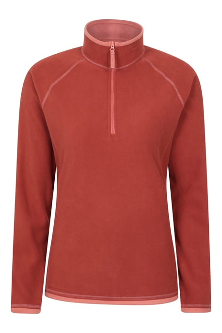 'Montana' Women's Microfleece Jacket Half Zip Breathable Quick Dry Sweater Orange - Image 5