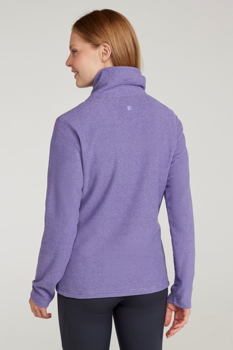 'Hebridean' Women's Cowl Neck Fleece Sweater with Front Pockets Breathable Purple - Image 2