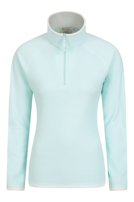 'Montana' Women's Microfleece Jacket Half Zip Breathable Quick Dry Sweater Mint - Image 5