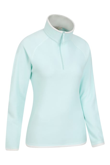 'Montana' Women's Microfleece Jacket Half Zip Breathable Quick Dry Sweater Mint - Image 6