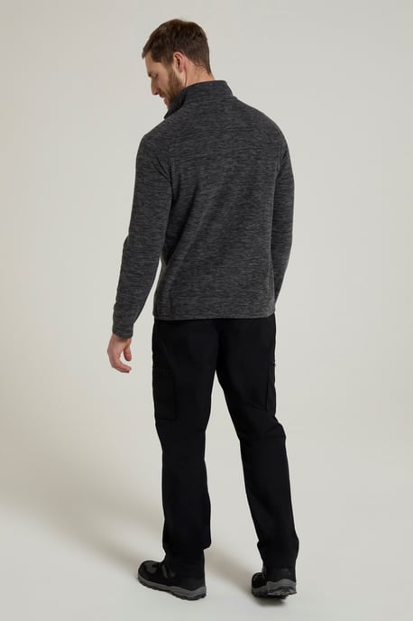'Snowdon' Men's Fleece Top Half Zip Breathable Quick Dry Sweater Charcoal - Image 4