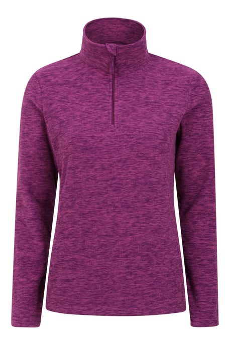 'Snowdon' Women's Fleece Top Half Zip Breathable Quick Dry Sweater Purple - Image 5
