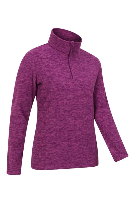 'Snowdon' Women's Fleece Top Half Zip Breathable Quick Dry Sweater Purple - Image 6