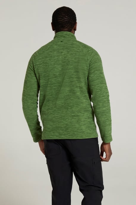 'Snowdon' Men's Fleece Top Half Zip Breathable Quick Dry Sweater Green - Image 5