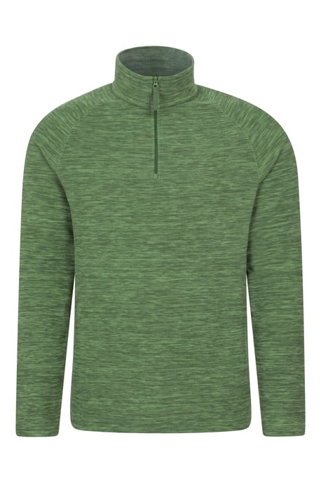 'Snowdon' Men's Fleece Top Half Zip Breathable Quick Dry Sweater Green - Image 6