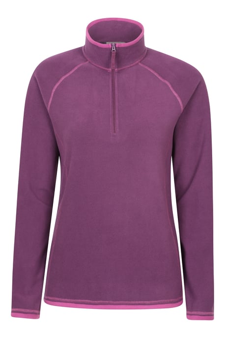 'Montana' Women's Microfleece Jacket Half Zip Breathable Quick Dry Sweater Berry - Image 2