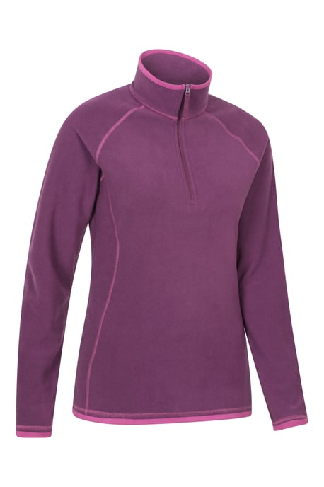 'Montana' Women's Microfleece Jacket Half Zip Breathable Quick Dry Sweater Berry - Image 3