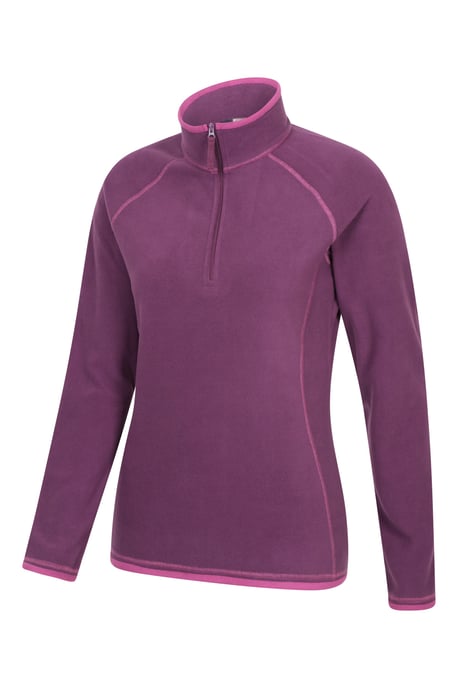 'Montana' Women's Microfleece Jacket Half Zip Breathable Quick Dry Sweater Berry - Image 5