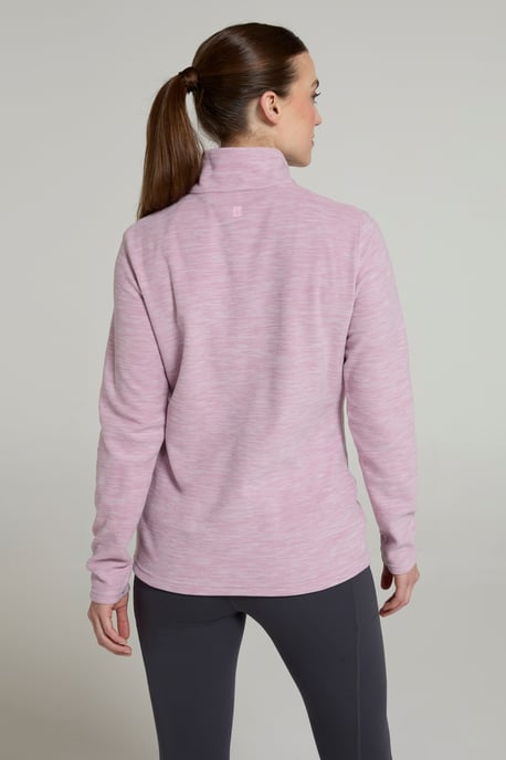 'Snowdon' Women's Fleece Top Half Zip Breathable Quick Dry Sweater Light Pink - Image 3
