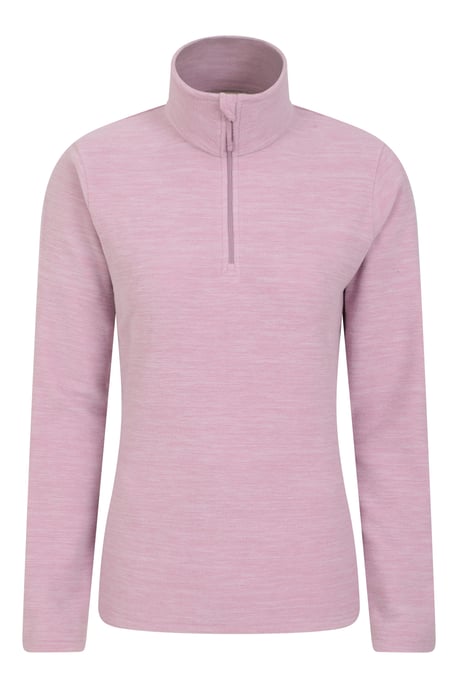 'Snowdon' Women's Fleece Top Half Zip Breathable Quick Dry Sweater Light Pink - Image 5