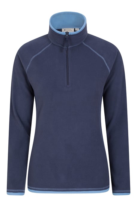 'Montana' Women's Microfleece Jacket Half Zip Breathable Quick Dry Sweater Navy - Image 2