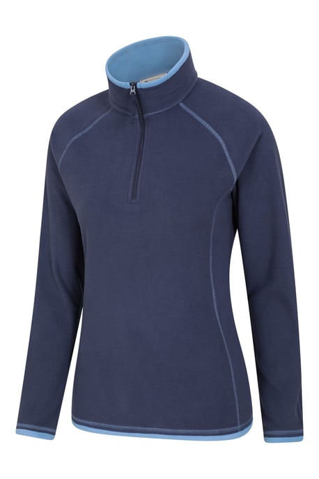 'Montana' Women's Microfleece Jacket Half Zip Breathable Quick Dry Sweater Navy - Image 4