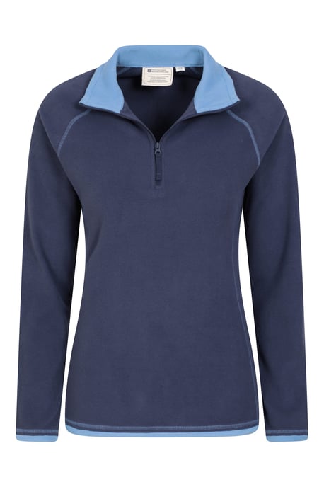 'Montana' Women's Microfleece Jacket Half Zip Breathable Quick Dry Sweater Navy - Image 5