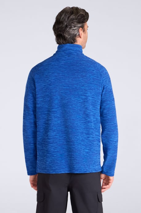 'Snowdon' Men's Fleece Top Half Zip Breathable Quick Dry Sweater Blue/Navy - Image 3