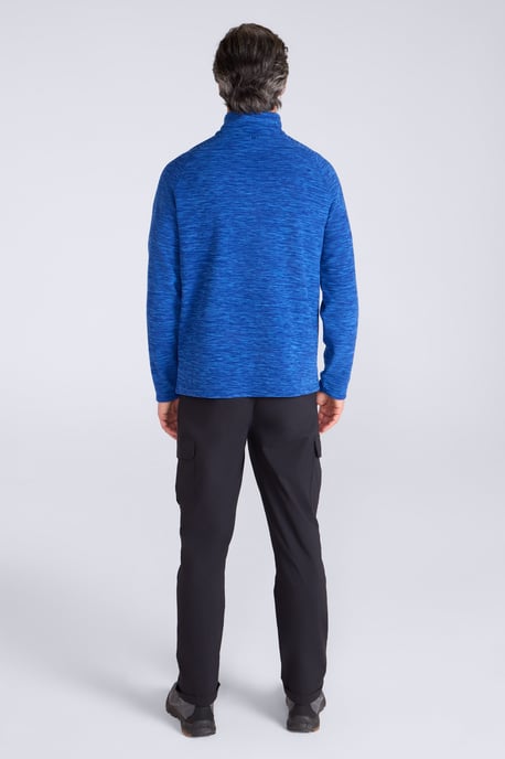 'Snowdon' Men's Fleece Top Half Zip Breathable Quick Dry Sweater Blue/Navy - Image 4