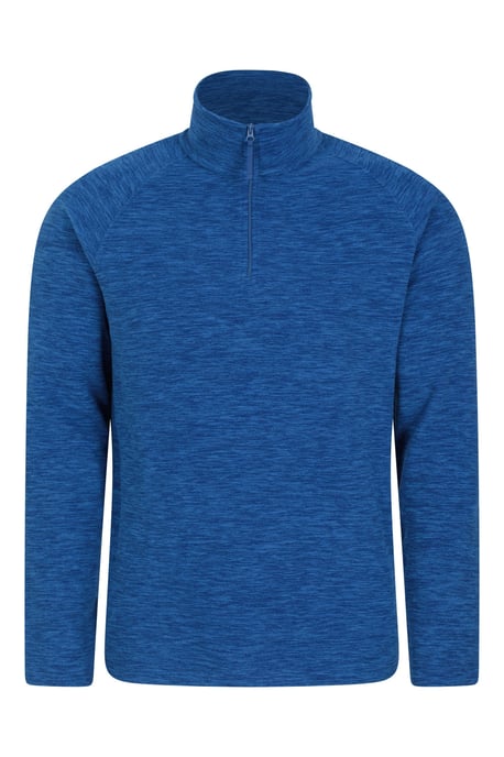 'Snowdon' Men's Fleece Top Half Zip Breathable Quick Dry Sweater Blue/Navy - Image 5