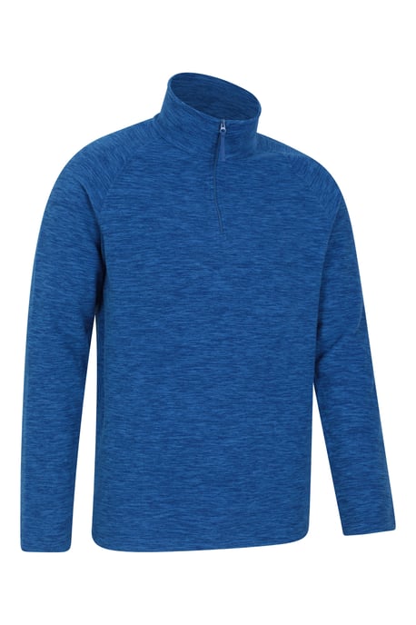 'Snowdon' Men's Fleece Top Half Zip Breathable Quick Dry Sweater Blue/Navy - Image 6