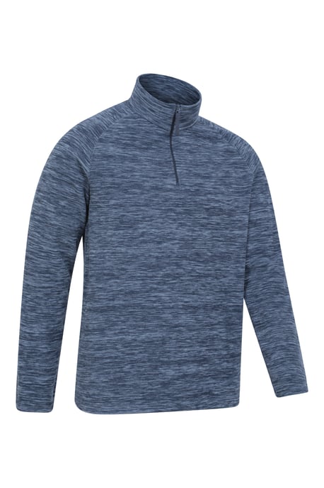 'Snowdon' Men's Fleece Top Half Zip Breathable Quick Dry Sweater Navy - Image 6