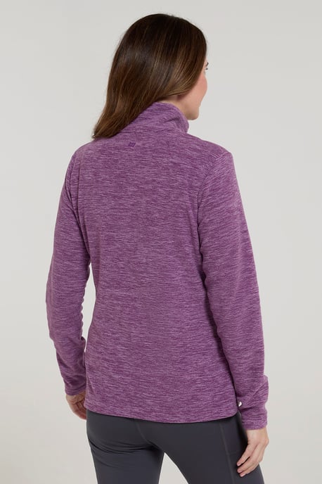 'Snowdon' Women's Fleece Top Half Zip Breathable Quick Dry Sweater Purple - Image 3
