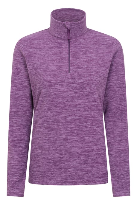 'Snowdon' Women's Fleece Top Half Zip Breathable Quick Dry Sweater Purple - Image 5