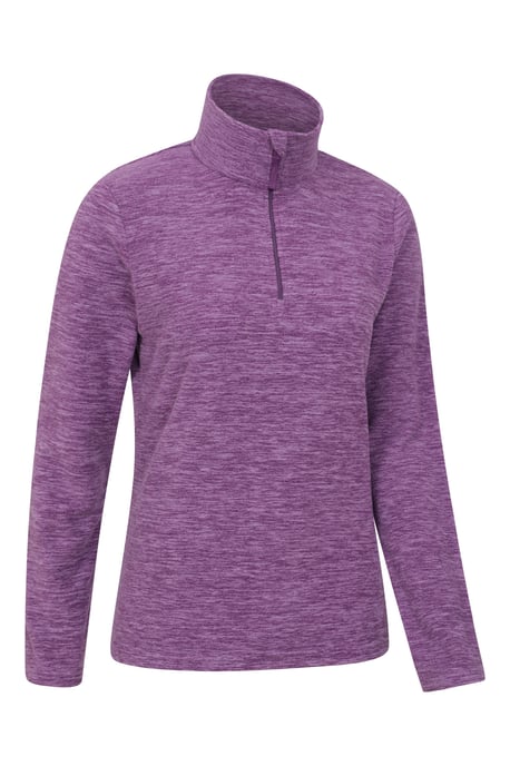 'Snowdon' Women's Fleece Top Half Zip Breathable Quick Dry Sweater Purple - Image 6