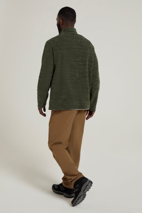 'Snowdon' Men's Fleece Top Half Zip Breathable Quick Dry Sweater Forest Green - Image 4