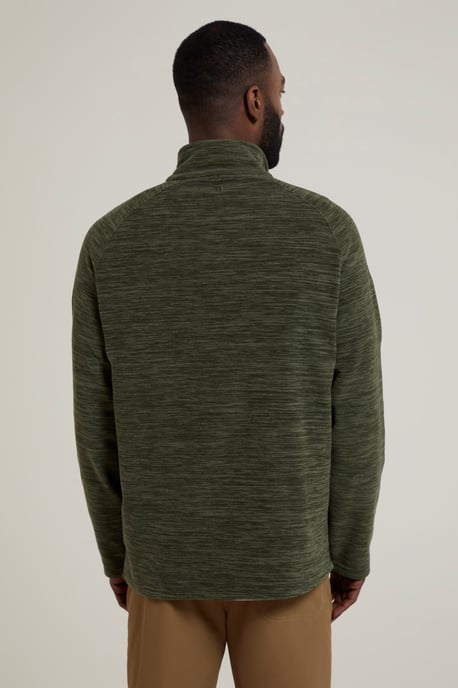 'Snowdon' Men's Fleece Top Half Zip Breathable Quick Dry Sweater Forest Green - Image 5