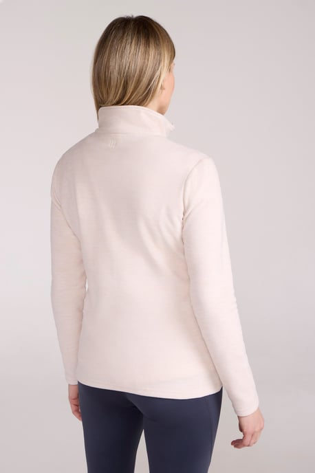 'Snowdon' Women's Fleece Top Half Zip Breathable Quick Dry Sweater Ecru - Image 4