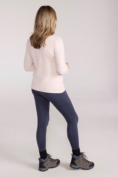 'Snowdon' Women's Fleece Top Half Zip Breathable Quick Dry Sweater Ecru - Image 5