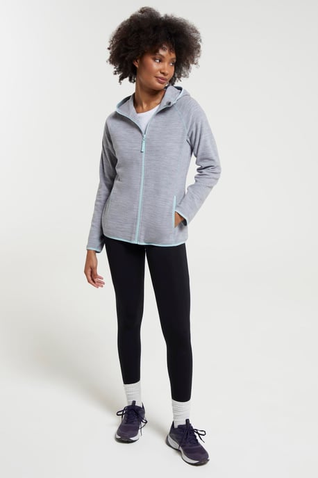 'Lleyn' Women's Fleece Jacket Antipill Breathable Full Zip Activewear Light Grey - Image 2