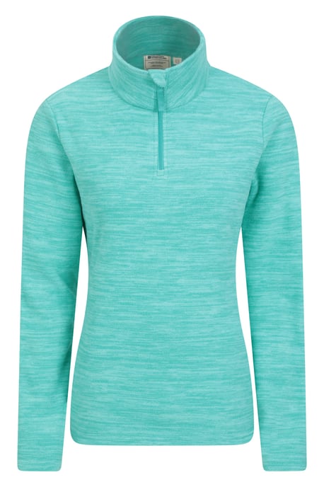 'Snowdon' Women's Fleece Top Half Zip Breathable Quick Dry Sweater Turquoise - Image 1