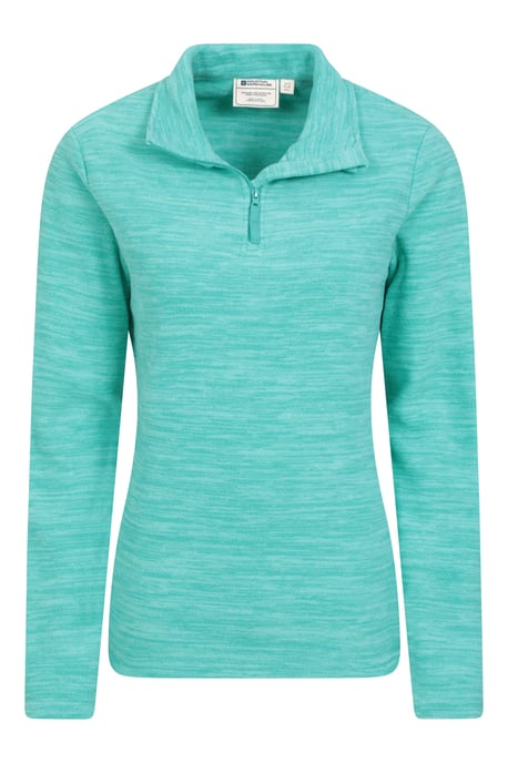 'Snowdon' Women's Fleece Top Half Zip Breathable Quick Dry Sweater Turquoise - Image 4