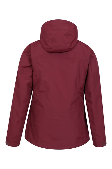 'Rainforest' Women's Jacket with Pockets Waterproof Rain Coat Burgundy - Image 4