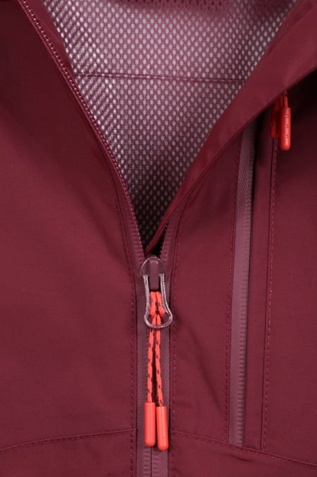 'Rainforest' Women's Jacket with Pockets Waterproof Rain Coat Burgundy - Image 6