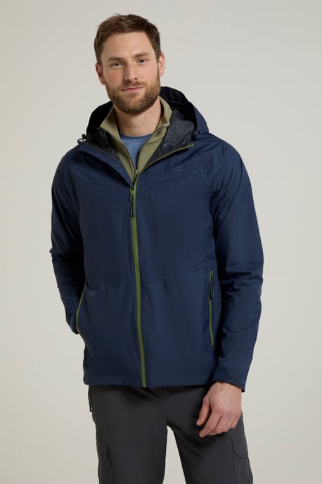 'Summit Extreme' Men's Jacket Waterproof Gym Walking Rain Coat Navy - Image 2