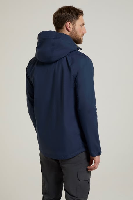 'Summit Extreme' Men's Jacket Waterproof Gym Walking Rain Coat Navy - Image 5