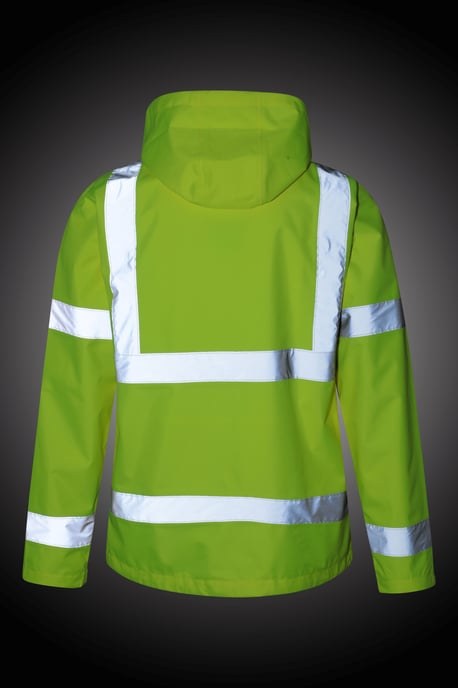 Men's Hi-Vis Workwear Jacket Waterproof Breathable Coat Yellow - Image 5