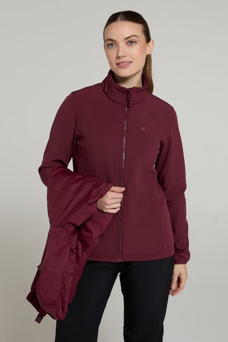 'Bracken' Women's Extreme 3 in 1 Waterproof Jacket Warm Inner Fleece Winter Coat Burgundy - Image 4